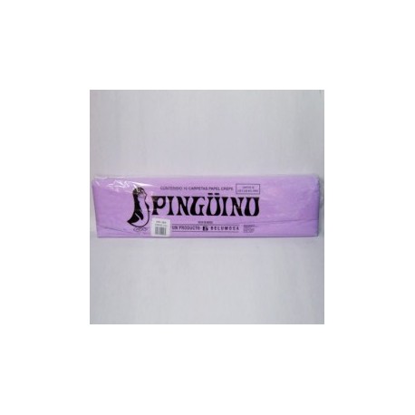 PAPEL CREPE 09 LILA PINGUINO 0.50X2MTS