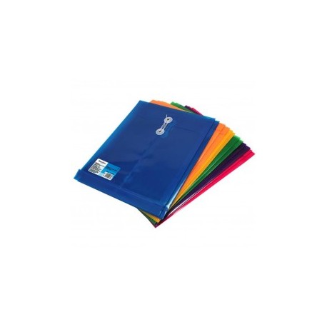 SOBRES META OFFICE POLIPROPILENO CARTA VERTICAL C/HILO COLORES