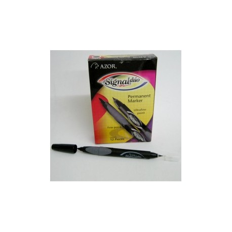 MARCADOR PERMANENTE SIGNAL DUO NEGRO PUNTO FINO/ULTRAFINO