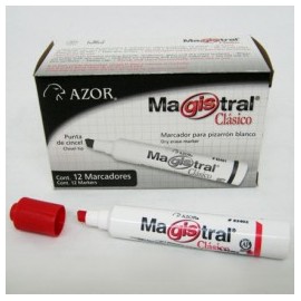 MARCADOR AZOR MAGISTRAL CLASICO ROJO P/PIZARRON BLANCO