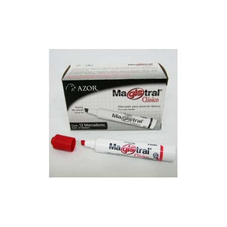 MARCADOR AZOR MAGISTRAL CLASICO ROJO P/PIZARRON BLANCO