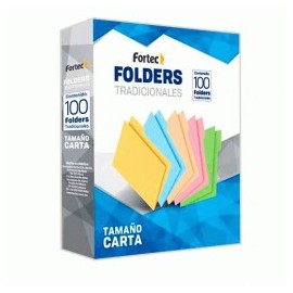 FOLDER CARTA FORTEC AZUL 100PZ