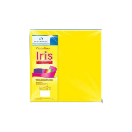 CARTULINA IRIS MATE 50X65CMS AMARILLA EUROMAC