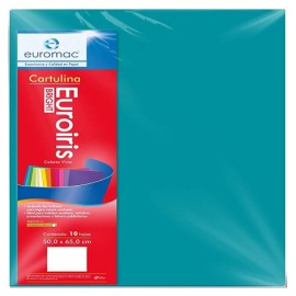 CARTULINA IRIS MATE 50X65CMS AZUL TURQUESA EUROMAC