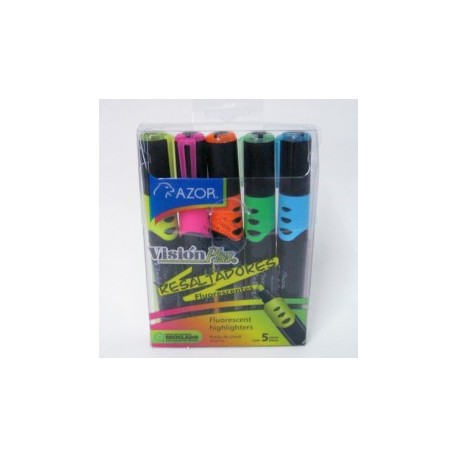 RESALTADOR VISION PLUS BL CON 5CLS SURTIDOS