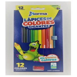 COLORES DE MADERA NORMA TRIANGULAR GIGANTE 12CLS