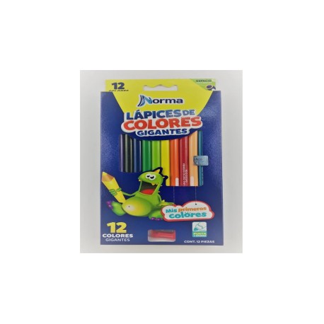 COLORES DE MADERA NORMA TRIANGULAR GIGANTE 12CLS