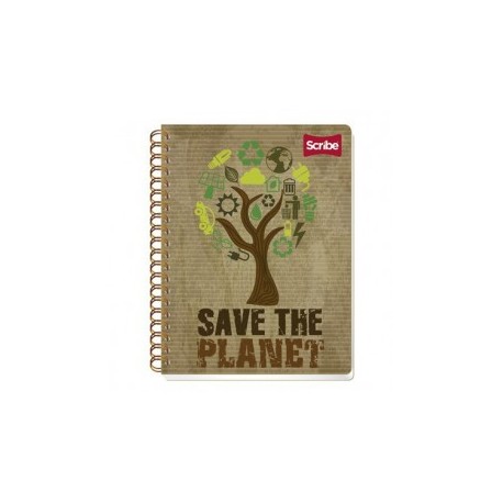 CUADERNO PROF. SCRIBE CUADRO CHICO ESPIRAL DOBLE 100H ECOLOGICO