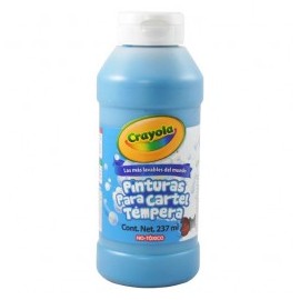 PINTURA TEMPERA LAVABLE CRAYOLA AZUL TURQUESA 237ML
