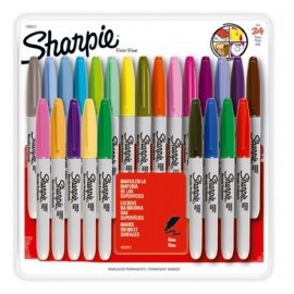 MARCADOR PLUMIN PERMANENTE SHARPIE FINO 24CLS