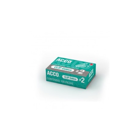 CLIPS No 2 CUADRADO GOTICO ACCO 100PZ