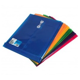SOBRES META OFFICE POLIPROPILENO CARTA VERTICAL C/HILO COLORES