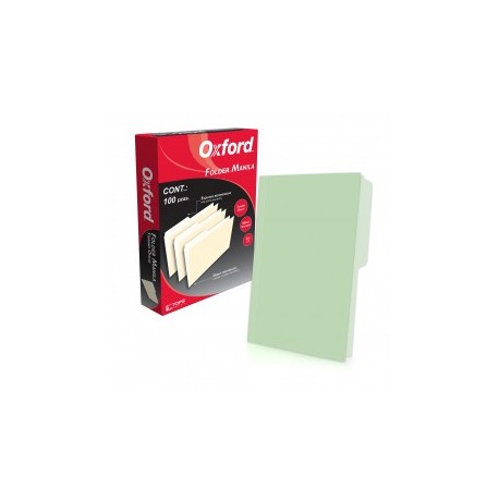 FOLDER DE CARTULINA CARTA VERDE OXFORD