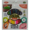 COLORES DE MADERA INDRA ESCOLAR DOBLE PUNTA 24CLSX2
