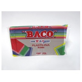 PLASTILINA MARQUETA BACO DE 140GRS GRIS