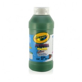 PINTURA TEMPERA LAVABLE CRAYOLA VERDE DE 237ML