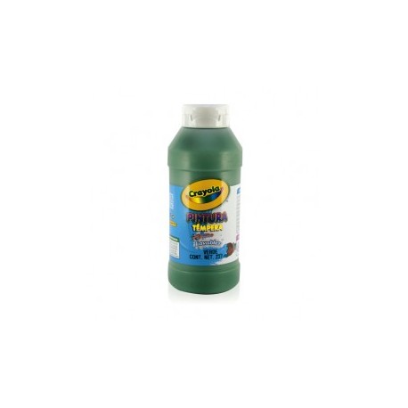 PINTURA TEMPERA LAVABLE CRAYOLA VERDE DE 237ML