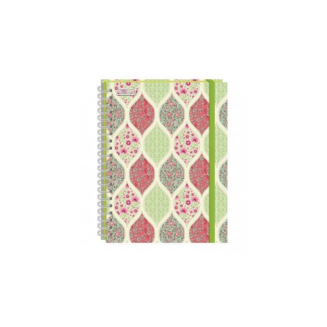 LIBRETA A6 PLUS FLORAL 100H RAYA PRINTAFORM