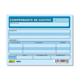 COMPROBANTE DE GASTOS 1/4 DE CARTA 50H AZUL PRINTAFORM