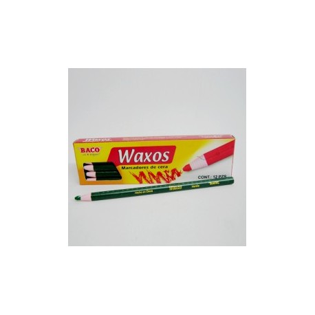 MARCADOR DE CERA BACO WAXOS VERDE