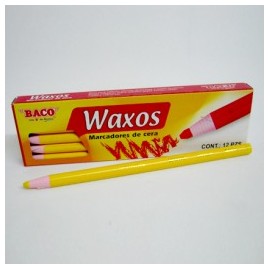 MARCADOR DE CERA BACO AMARILLO WAXOS