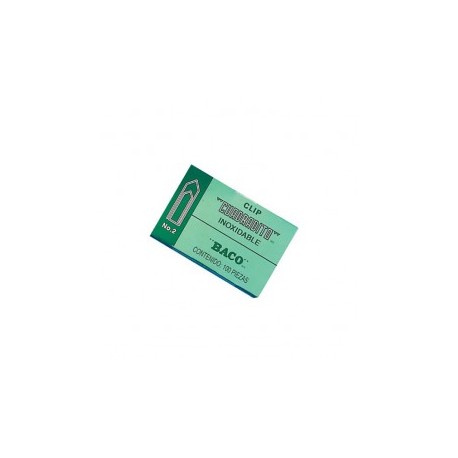 CLIP CUADRADITO No.2 100PZ BACO