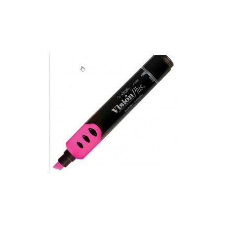MARCADOR RESALTADOR AZOR VISION PLUS ROSA PUNTA CINCEL