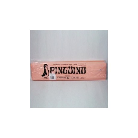 PAPEL CREPE 21 SALMON PINGUINO 0.50X2MTS