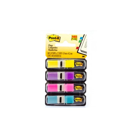 NOTAS ADHESIVAS 683 4AB MINIBANDERITAS POST-IT 11.9x43.2MM