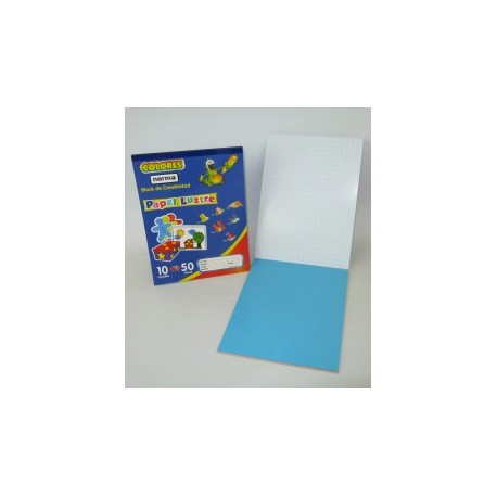 BLOCK DE ARTE NORMA CARTA PAPEL LUSTRE 50HOJAS