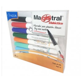 MARCADOR AZOR MAGISTRAL DIDACTICO FINO 8 COLORES SURTIDO