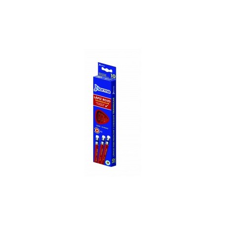 LAPIZ NORMA ROJO CARMIN TRIANGULAR CON GOMA