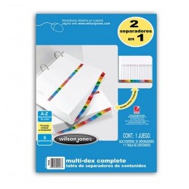SEPARADOR WILSON JONES MULTIDEX ALFABETICO A-Z