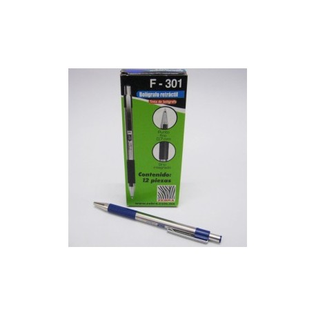 BOLIGRAFO RETRACTIL ZEBRA F 301 TINTA NEGRA