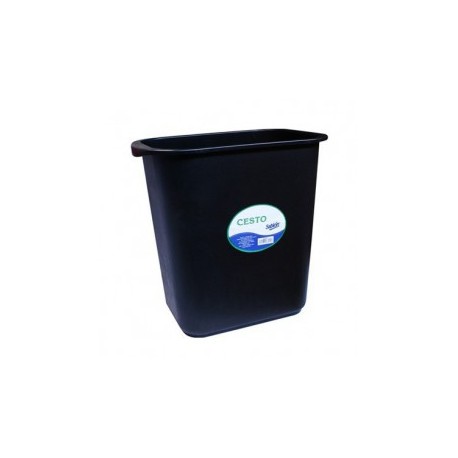 CONTENEDOR DE BASURA RECTANGULAR SABLON 32.2 X 21.3 X 31.5 CM NEGRO