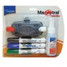 MARCADOR MAGISTRAL DIDACTICO P/PIZARRON 4PZ+BORRADOR+LIQUIDO LIMPIADOR