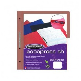 CARPETA T PRESSB CARTA MC ACCO C/BROCHE 8CMS SIN PERCALINA CAOBA