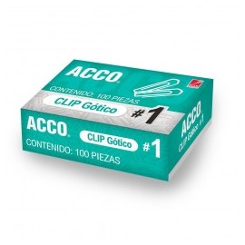 CLIP No 1 CUADRADO GOTICO ACCO 100PZ