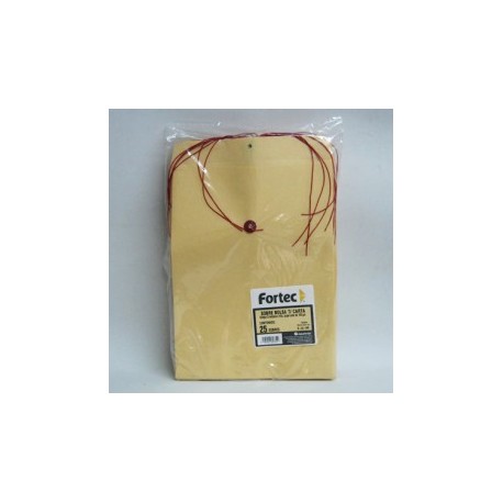 SOBRE BOLSA CON ROLDANA CARTA CON 25PZ DE 23X30.5CMS FORTEC