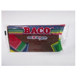 PLASTILINA MARQUETA BACO 140GRS CAFE