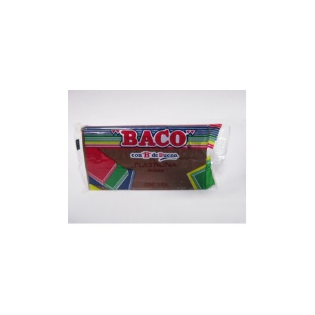 PLASTILINA MARQUETA BACO 140GRS CAFE