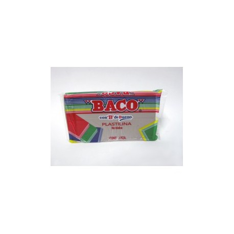 PLASTILINA MARQUETA BACO DE 140GRS GRIS
