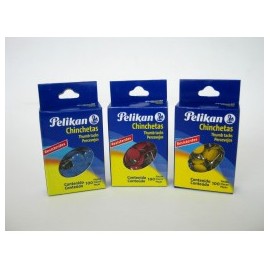 CHINCHETAS PELIKAN AZULES 100pz