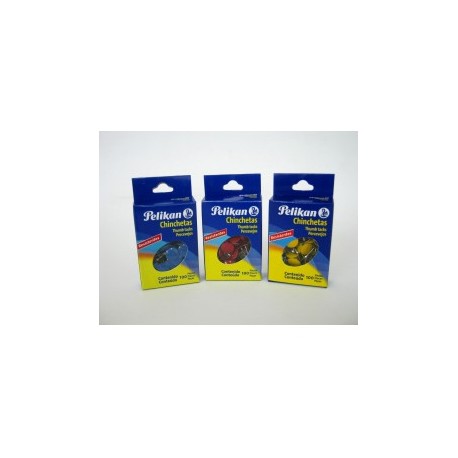 CHINCHETAS PELIKAN AZULES 100pz