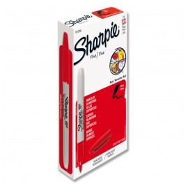 PLUMIN PERMANENTE SHARPIE FINO ROJO