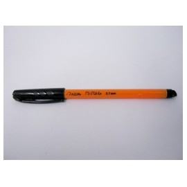 BOLIGRAFO PUNTO FINO 0.7MM PIN POINT NEGRO BARRIL AMARILLO (PIEZA)