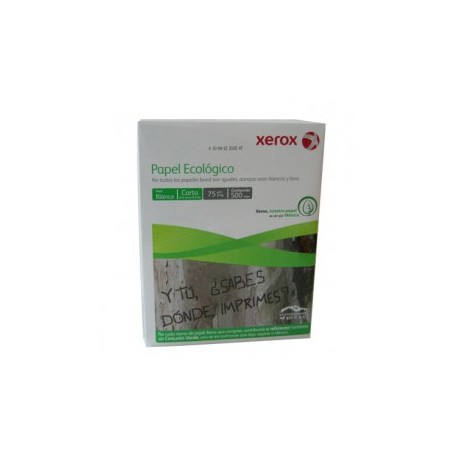 PAPEL BOND XEROX CARTA ECOLOGICO 75GRS PQ C/500H (PAQUETE)