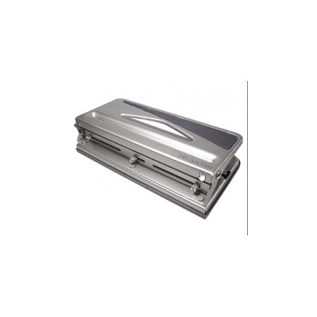 PERFORADORA PEGASO TRIPLE METALICA AJUSTABLE PLATA (Pieza)