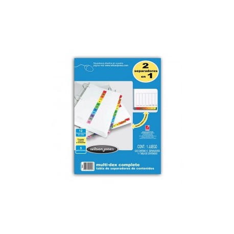 SEPARADOR WLSON JONES MULTIDEX CON 12 DIVISIONES (PIEZA)