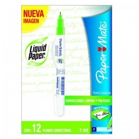 CORRECTOR LIQUIDO LIQUID PAPER 7ML TIPO PLUMA  (PIEZA)